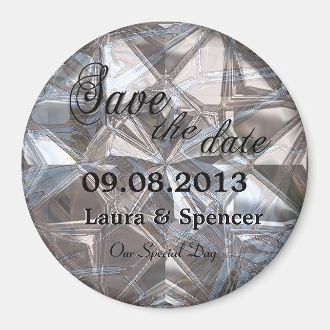 Chanteleah Dazzle Save the Date  Magnet (Front)
