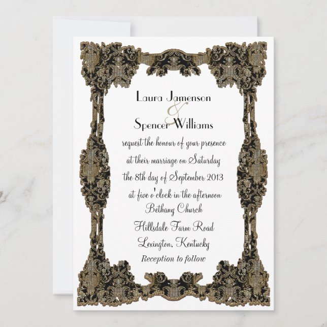 Chanteleah White Formal Invitation (Front)