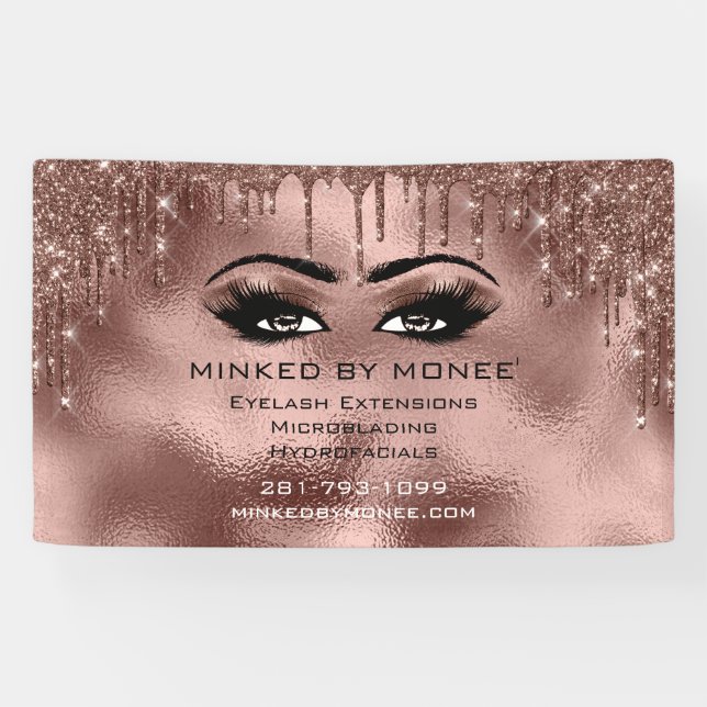 Chantelle Eyelash Brows Makeup Artist Drips Banner (Horizontal)