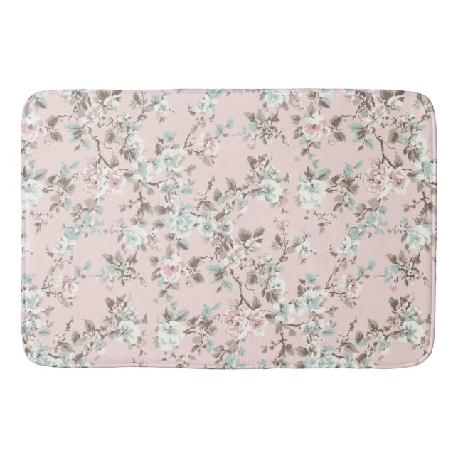Chantelle Pink Vintage Rose Bath Mat (Front)