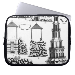 Chanteloup Pagoda, from 'Details des Nouveaux Jard Laptop Sleeve