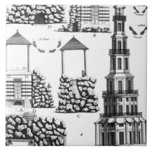 Chanteloup Pagoda, from 'Details des Nouveaux Jard Tile