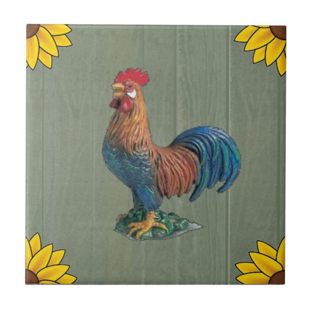 Chanticleer Rooster Tile (Front)