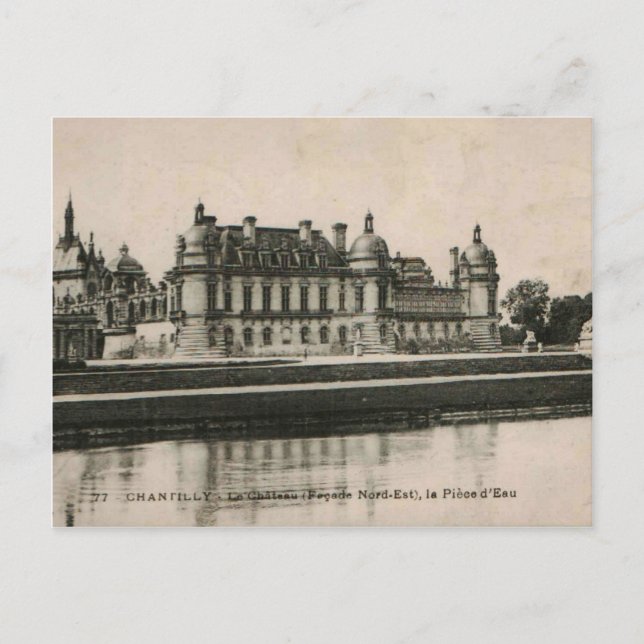 Chantilly chateau Castle  Replica 1925 Postcard (Front)