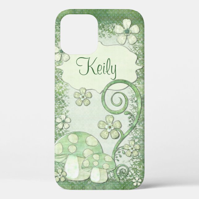Chantily Whimsical Mixed Media PERSONALIZED Case-Mate iPhone Case (Back)