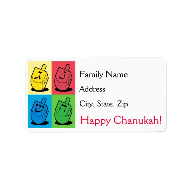 Chanukah Address Labels (Front)