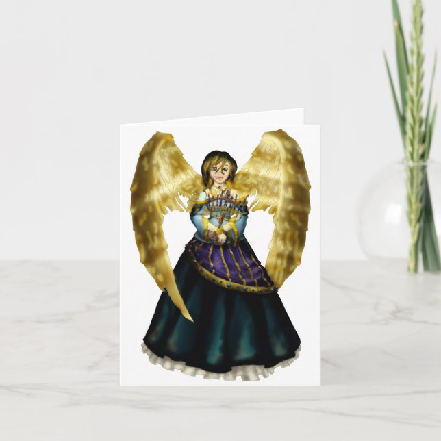 Chanukah Angel Holiday Card (Front)