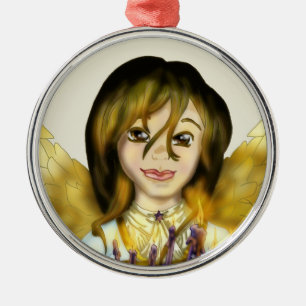 Chanukah Angel Metal Tree Decoration