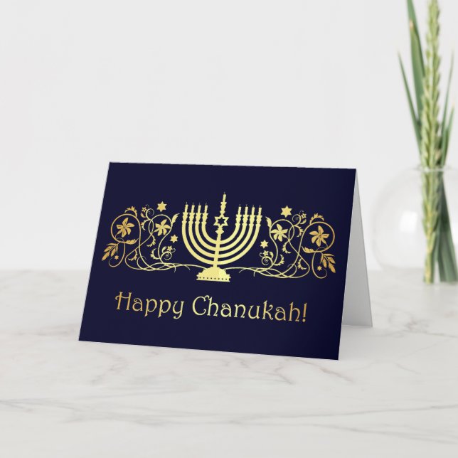 Chanukah Blessings Holiday Card (Front)