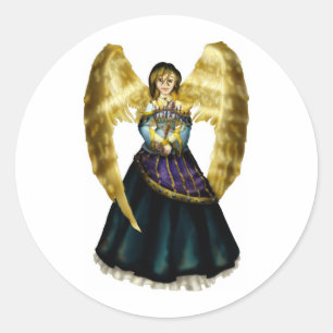 Chanukah Classic Round Sticker