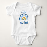 Chanukah Cute Personalised HEBREW Menorah Rainbow Baby Bodysuit<br><div class="desc">Personalise this Baby's First Chanukah Rainbow Menorah Chanukah. Hanukkah Baby Bodysuit. The popular Rainbow design that flips over to become a cheerful Hanukkah/ Chanukah menorah on the Reverse is sure to make everyone smile! This adorable gift is a fun way to celebrate a new baby and the Holiday of Hanukkah....</div>