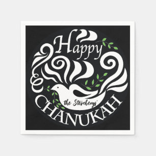 Chanukah Dove Napkin
