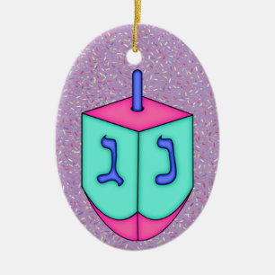Chanukah Dreidel Ceramic Tree Decoration