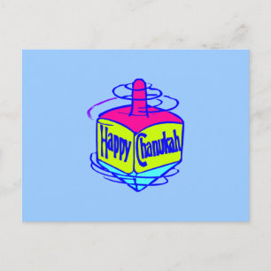 Chanukah Dreidel Postcard