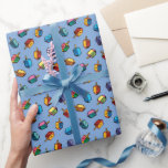 Chanukah Giftwrap - Dreidels - Judaica - Large  Wrapping Paper<br><div class="desc">Hanukah Wrapping Paper - Colourful Dreidels - Blue - Festival of Lights - Giftware - Giftwrap - Jewish Holidays</div>