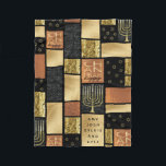 Chanukah Golden Montage Fleece Blanket<br><div class="desc">Chanukah Golden Montage Fleece Blanket/Small Personalise by deleting text and adding your own message. Choose your favourite font style, size, and colour. Design can also be added to blanket sizes, medium and large. Size: Fleece Blanket, 30"x40" It’s hard to cuddle by yourself. But with these fully customisable comfy fleece blankets,...</div>