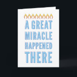 Chanukah greeting card<br><div class="desc">A gorgeous,  simple,  retro-modern Chanukah card for any recipient with customisable text on the inside.</div>