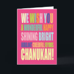Chanukah/Hannukah Greeting Holiday Card<br><div class="desc">Customise and Personalise Chanukah Greeting Card</div>