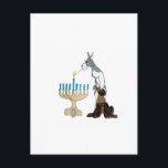 chanukah ( Hanukkah ) card<br><div class="desc">chanukah ( Hanukkah ) card schnauzer s s lighting the menorah</div>