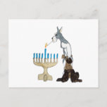 chanukah ( Hanukkah ) card<br><div class="desc">chanukah ( Hanukkah ) card schnauzer s s lighting the menorah</div>