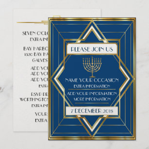 Chanukah Hanukkah Jewish Occasion Invitation