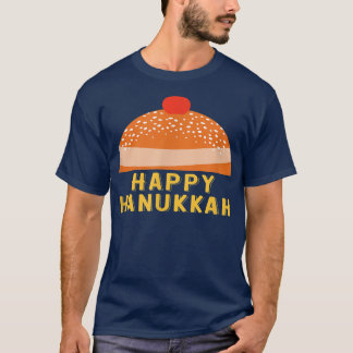 Chanukah Jewish Holiday Sufganiyah Saying Happy Ha T-Shirt