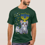 Chanukah Jewish Menorah Racoon Funny Hanukkah  T-Shirt<br><div class="desc">Chanukah Jewish Menorah Racoon Funny Hanukkah  .</div>