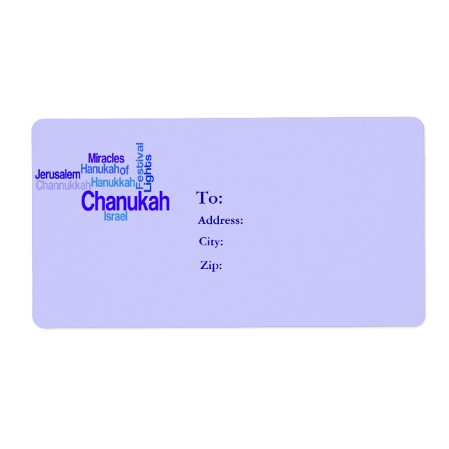 Chanukah Mailing Labels - Festival of Lights - USP (Front)