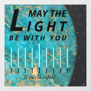 Chanukah May Light Be With You Window Cling