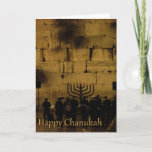 Chanukah Menorah at the Kotel Holiday Card<br><div class="desc">The third night of Chanukah at the Kotel,  the Western Wall in the Old City of Jerusalem.  As we light the Menorah,  we celebrate this Jewish Holiday with songs and prayers of thanksgiving.</div>