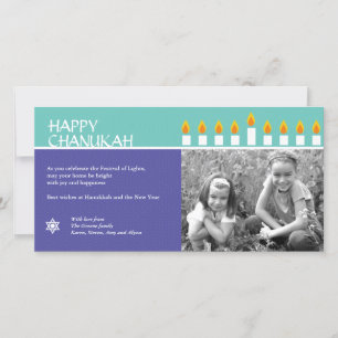 Chanukah Menorah Photo Card