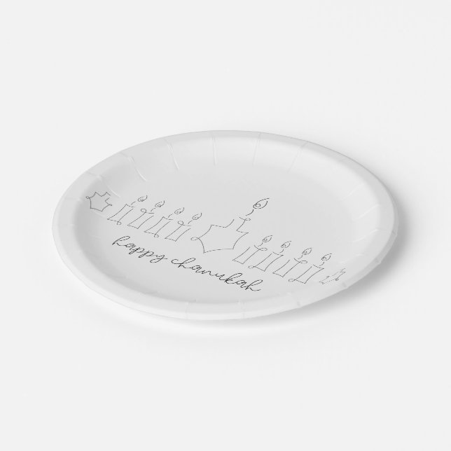 Chanukah Paper Plate (Angled)