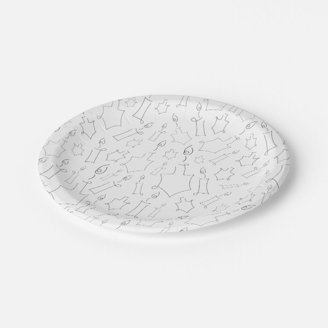 Chanukah Paper Plate (Angled)