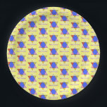 Chanukah Party Designer Paper Plates - Judaica<br><div class="desc">Jewish Artwork - Star of David - Chanukah Party Paper Plates - Tableware - Party Supplies - Mogen David - Artwork by Debbie Davidsohn - Colourful Paper Plates - Two Different Sizes</div>