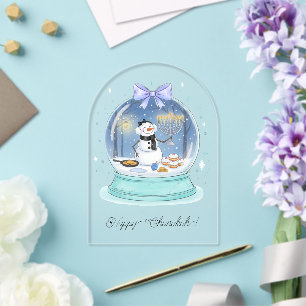 Chanukah Snow Globe Acrylic Invitations