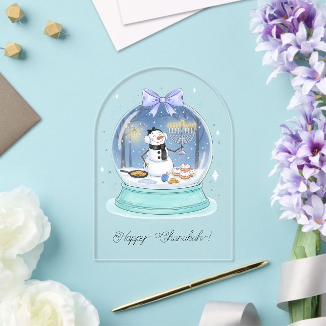 Chanukah Snow Globe Acrylic Invitations (Insitu (Wedding))