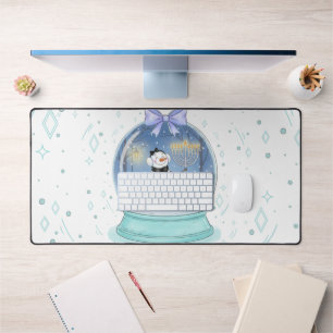 Chanukah Snow Globe Desk Mat