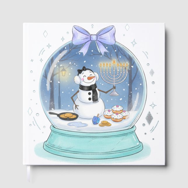 Chanukah Snow Globe Guest Book (Front)