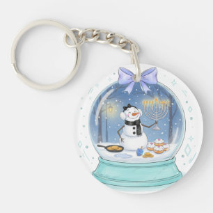 Chanukah Snow Globe Key Ring