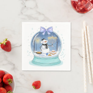 Chanukah Snow Globe Napkin