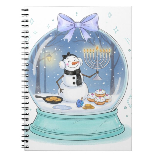 Chanukah Snow Globe Notebook (Front)