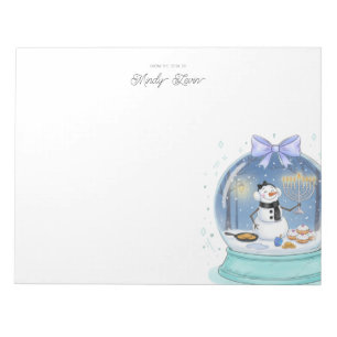 Chanukah Snow Globe Notepad