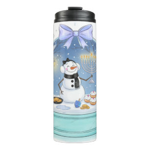Chanukah Snow Globe Thermal Tumbler