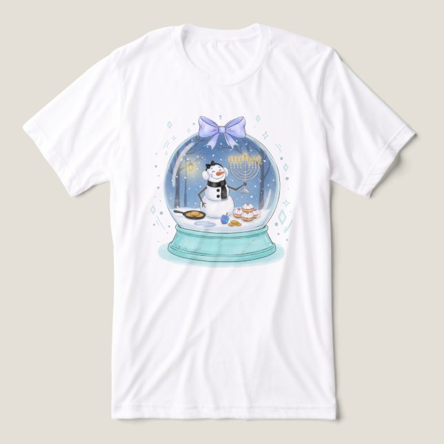Chanukah Snow Globe Tri-Blend Shirt (Design Front)