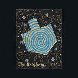 Chanukah Spin Fleece Blanket/Small<br><div class="desc">Personalise "Hanukkah Spin" Fleece Blanket/Small Personalise by changing out the text. Use your favourite font style, colour, and size. Background colour can be changed out. Design can also be added to blanket sizes, medium and large. Size: Fleece Blanket, 30"x40" It’s hard to cuddle by yourself. But with these fully customisable...</div>