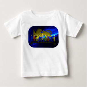 Chanukkah Brass Lion Menorah Baby T-Shirt