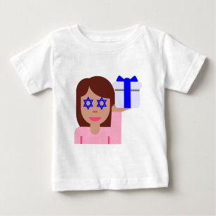 chanukkah hair flip emoji baby T-Shirt