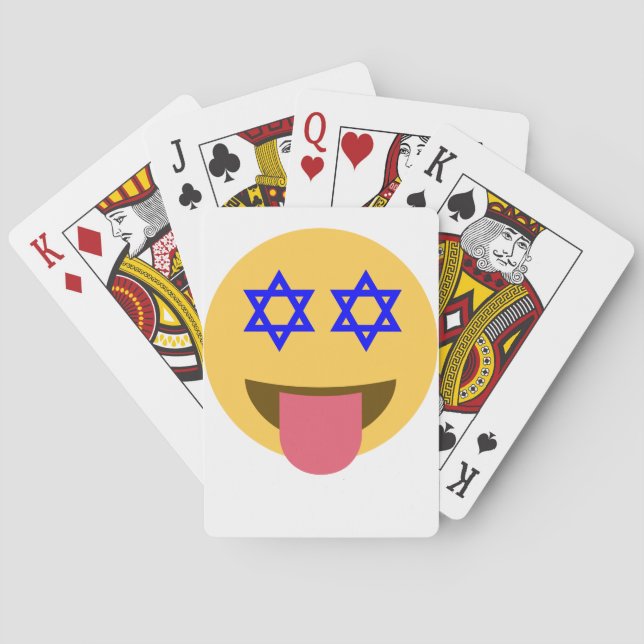 chanukkah hanukkah emoji playing cards (Back)