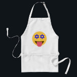 chanukkah hanukkah emoji standard apron<br><div class="desc">hannukah, channukah, hannuka, channuka, holidays, jew, jewish, hebrew, star of david, emoji, happy face, hannukah emoji, hannukah happy face, yellow blue white blank custom judaism funny holiday- "star of david""jewish emoji""hanukkah emoji""chanukkah emoji" emoji emoticon "happy face""jewish holidays" "star of david emoji""star of david happy face""rosh hashanah" channukah hannukah</div>