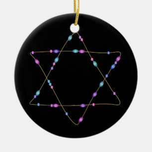 Chanukkah Star of David Ceramic Tree Decoration